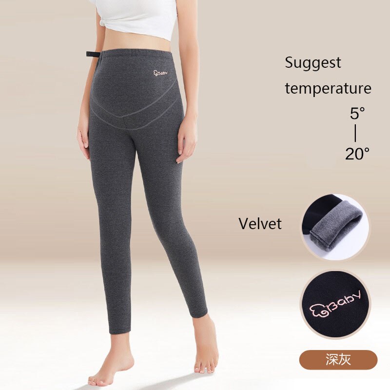 Leggings premaman in cotone Abbigliamento gravidanza Leggings a vita alta per donne incinte Pantaloni di supporto per la pancia premaman Leggings skinny