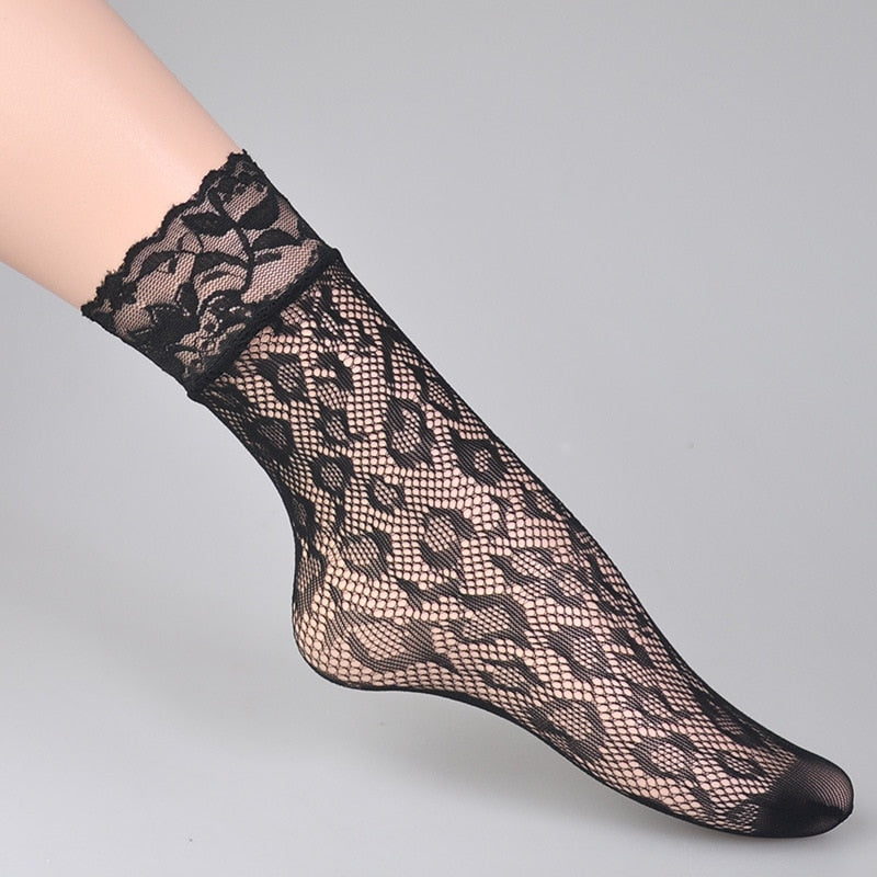 Collant a righe verdi da donna Collant a figura intera Calza alta a coscia Collant sexy a rete trasparente Night Club Party Stocking Coscia