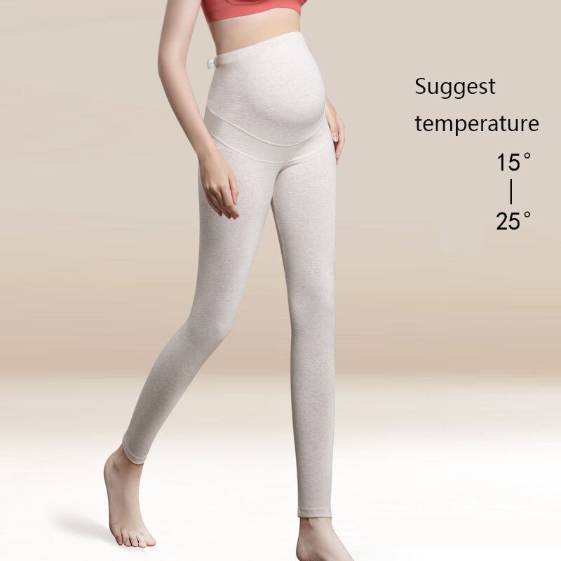 Leggings premaman in cotone Abbigliamento gravidanza Leggings a vita alta per donne incinte Pantaloni di supporto per la pancia premaman Leggings skinny