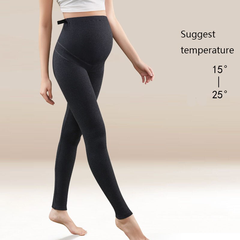 Leggings premaman in cotone Abbigliamento gravidanza Leggings a vita alta per donne incinte Pantaloni di supporto per la pancia premaman Leggings skinny