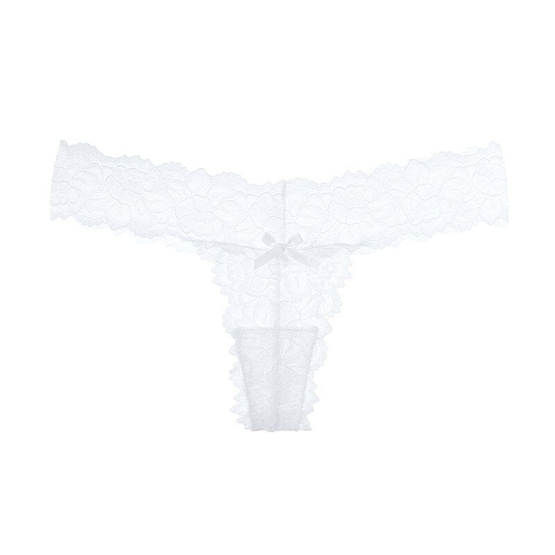 Prodotti CINOON Donna Sexy Lingerie di pizzo Tentazione G-String Perizoma Donna Intimo Mutandine a vita bassa Nuova biancheria intima senza cuciture con fiocco solido