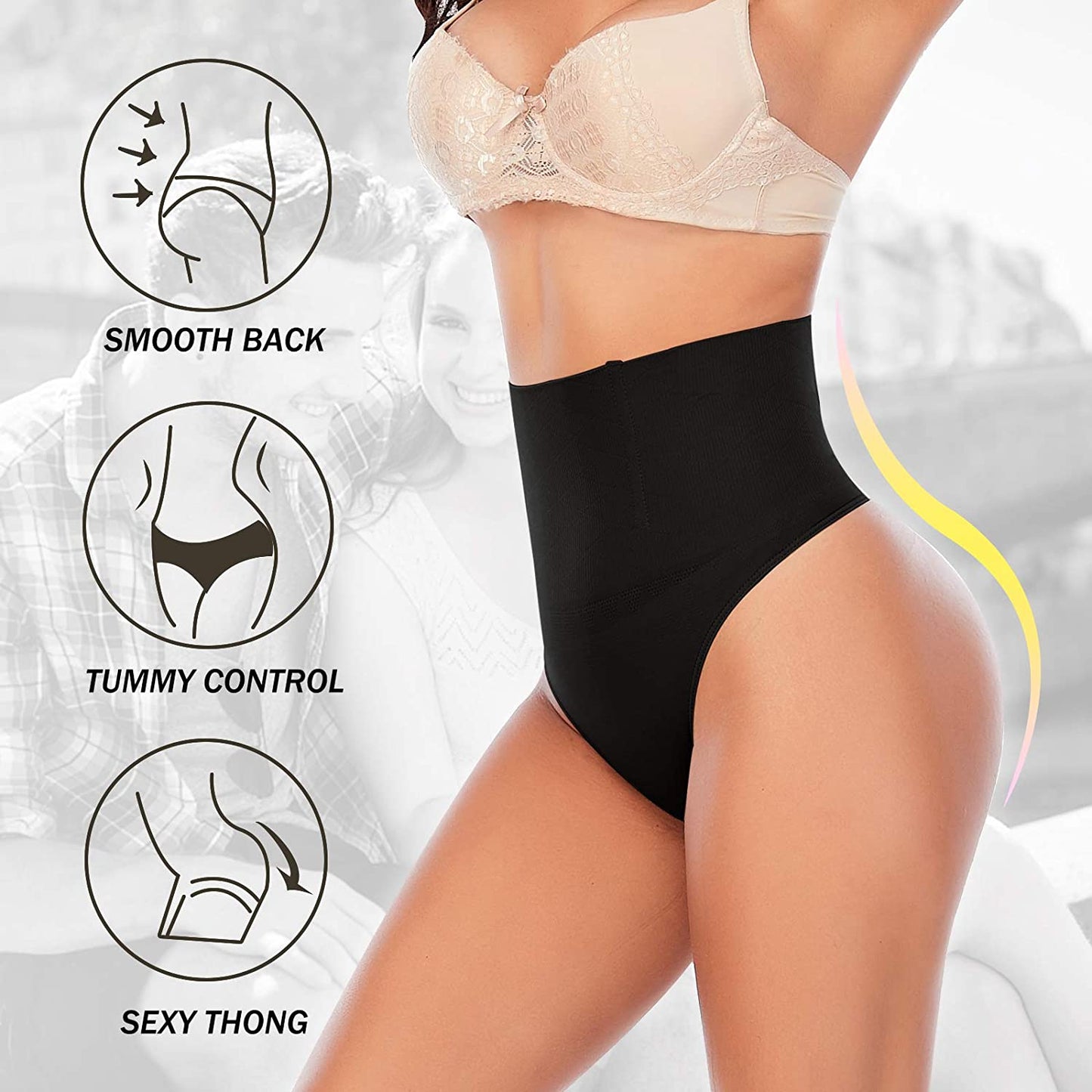 Mutandine dimagranti da donna Body Shaper Vita alta Perizoma Pancia Controllo G String Vita Trainer Butt Lifter Panty Hip Shaping Mutandine