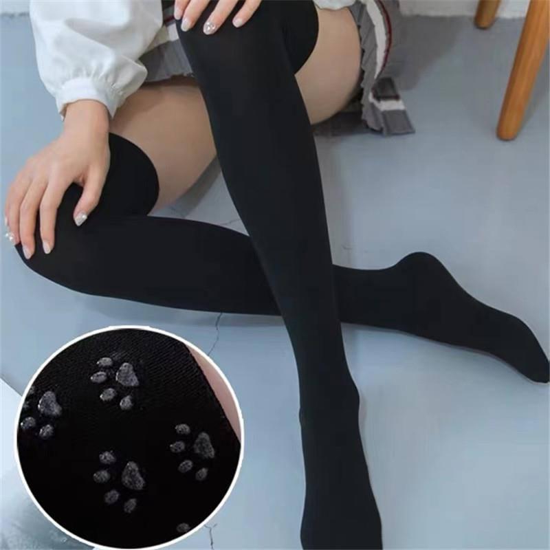 Prodotti Calzini da ballo da donna primaverili e autunnali Calze antiscivolo in silicone Calze alte sopra il ginocchio Calze lunghe in cotone Medias