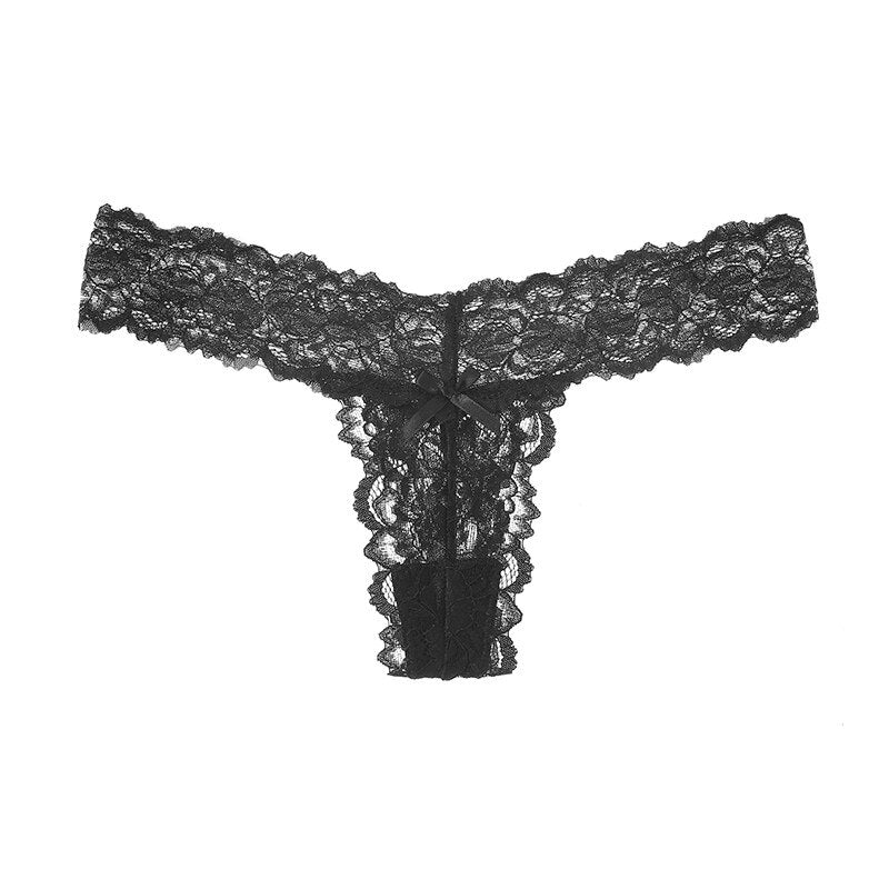 Prodotti CINOON Donna Sexy Lingerie di pizzo Tentazione G-String Perizoma Donna Intimo Mutandine a vita bassa Nuova biancheria intima senza cuciture con fiocco solido