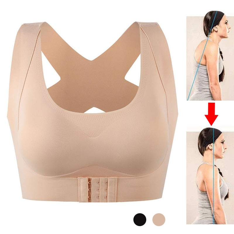 Reggiseno da donna Correttore di postura Bralette Reggiseni con chiusura frontale Gilet fitness Reggiseno push-up Reggiseno femminile Intimo Canotte incrociate sul retro