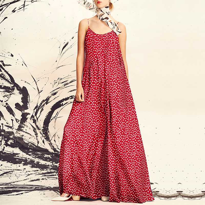 Prodotti VONDA 2023 Maxi abiti lunghi con bretelle Bohemian Casual Dress Womens Spring Sundress Bohemian Loose Print Party Thin Holiday Robe