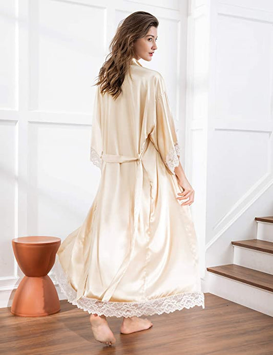 2019 New Silk Satin Lace Robes Damigella d'onore Abiti da sposa Abito lungo da sposa Accappatoio Abito da donna Lingerie Abito