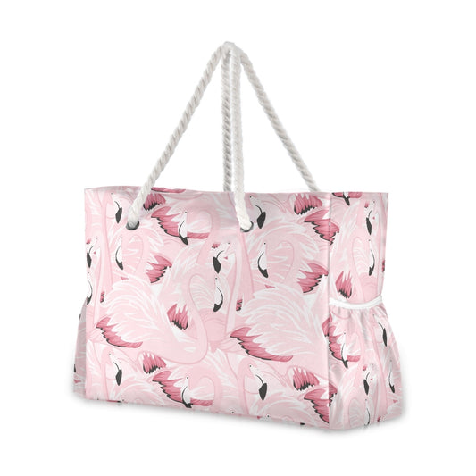 2021 New Famous Borsa da spiaggia Flamingo Borsa a tracolla in nylon Borsa e borsette Borsa casual da donna di grande capacità Rosa Borse di lusso