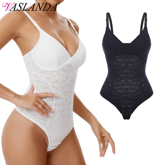 Prodotti Perizoma in pizzo Body per donna Tummy Control Dimagrante Shapewear Reggiseno imbottito Scollo a V Canotte Vita Trainer Body Shaper Intim