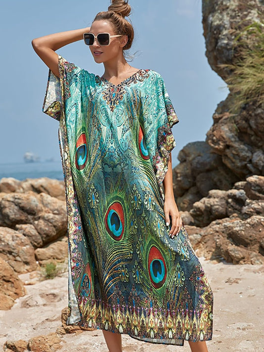 Prodotti Easy Dry Beach Cover Up Robe Plage Vestido Playa Beach Pareo Costume da bagno Cover Up Beachwear 2023 Costume da bagno Donna Maxi vestito