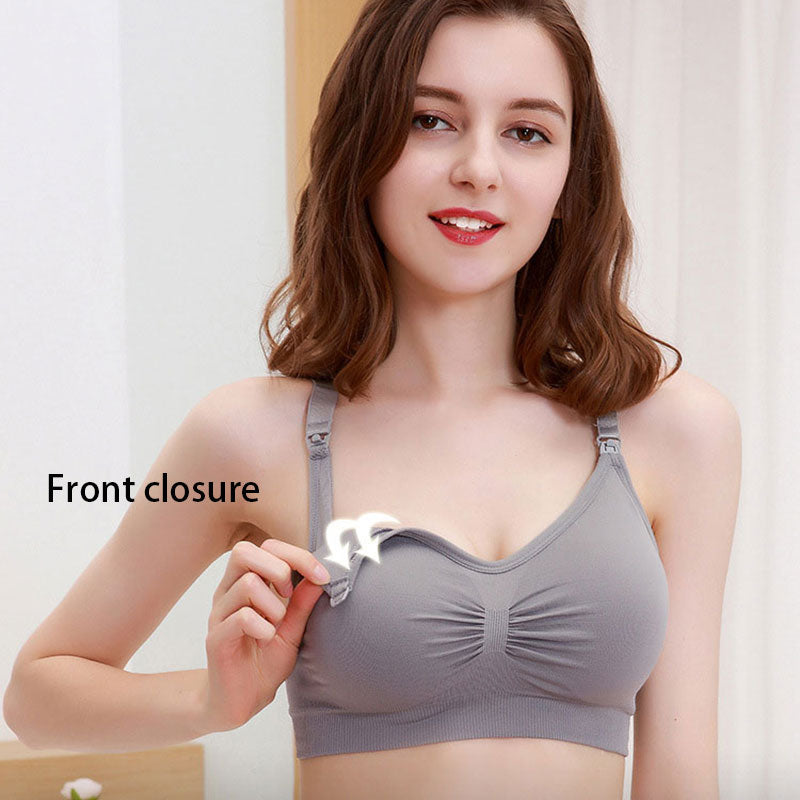 Reggiseno per allattamento aperto anteriore senza fili Reggiseni per allattamento maternità senza cuciture morbidi e traspiranti Supporto materno per panno per donne incinte